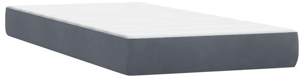 Box spring postel s matrací tmavě šedá 80x220 cm samet 3318304
