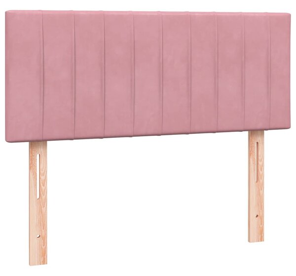 Box spring postel s matrací růžová 120x220 cm samet 3316448