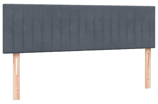 Box spring postel s matrací tmavě šedá 160x210 cm samet 3316408