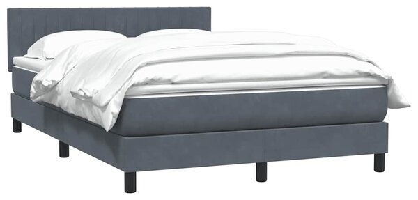 Box spring postel s matrací tmavě šedá 160x210 cm samet 3316408