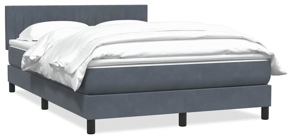 Box spring postel s matrací tmavě šedá 160x210 cm samet 3316408
