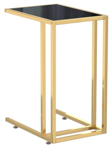 Stolek na notebook černý 50 x 35 x 65 cm tvrzené sklo 331646
