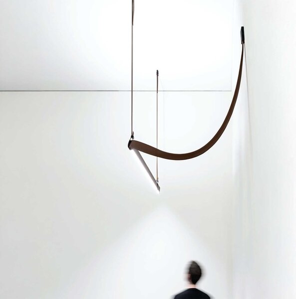 Flos Belt LED závěsné kožené svítidlo Hnědá