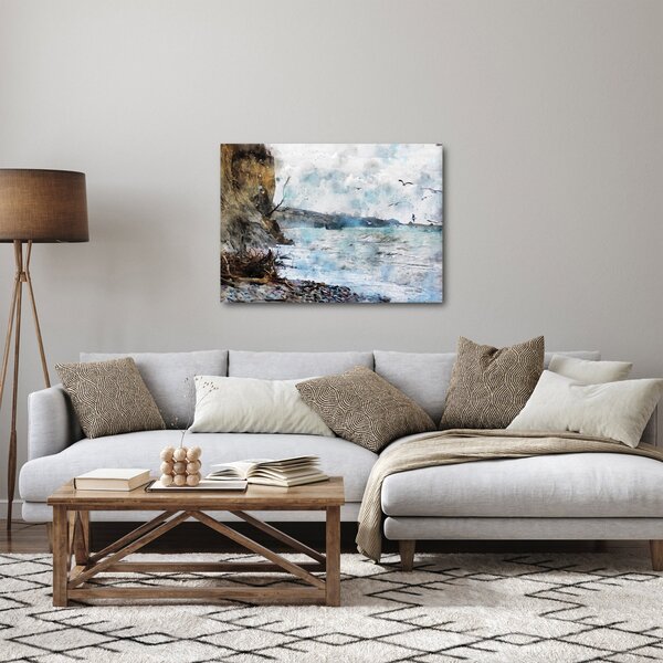 Obraz - Útes, akvarel (70x50 cm)