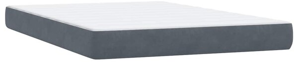 Box spring postel s matrací tmavě šedá 160x210 cm samet 3316408