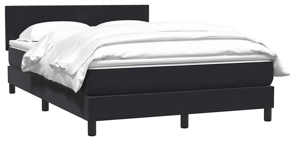 Box spring postel s matrací černá 160x210 cm samet 3316409