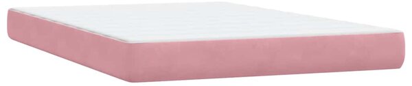 Box spring postel s matrací růžová 160x210 cm samet 3316604