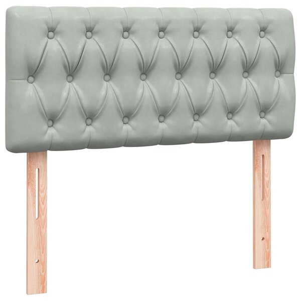 Box spring postel s matrací světle šedá 90x220 cm samet 3316527