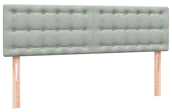 Box spring postel s matrací světle šedá 160x210 cm samet 3317865