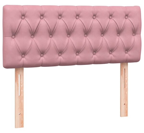 Box spring postel s matrací růžová 120x220 cm samet 3316544