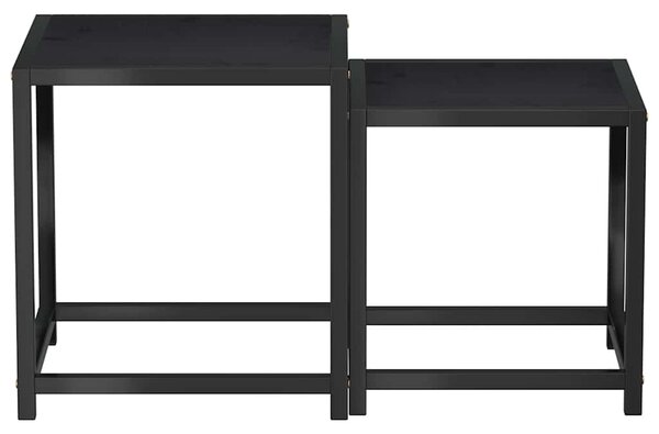 Čajové stolky 2 ks MDF černé 331658