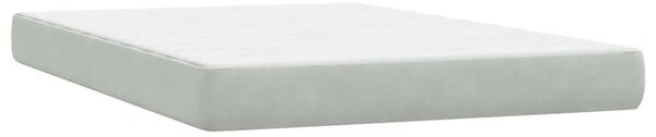Box spring postel s matrací světle šedá 160x210 cm samet 3318285