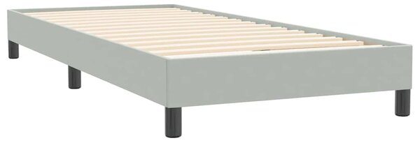 Box spring postel s matrací světle šedá 90x220 cm samet 3316527