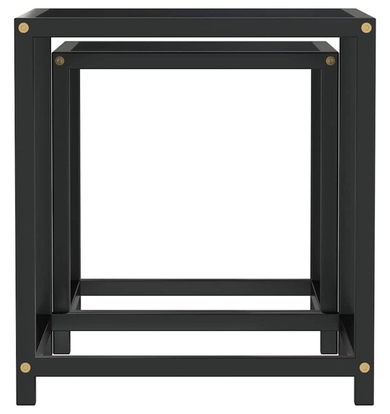 Čajové stolky 2 ks MDF černé 331658
