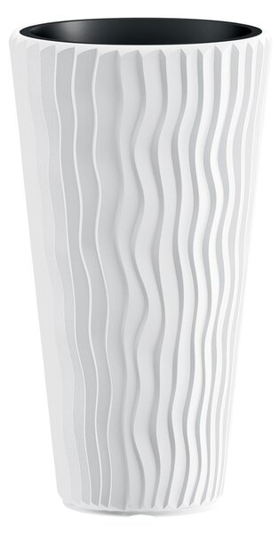 Prosperplast Květináč s vložkou Sandy Slim (Š 35 x V 62 x H 35 cm, bílá) (100275827006)