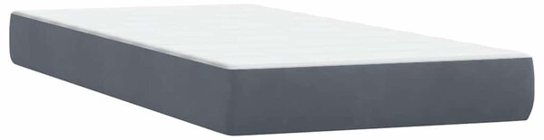Box spring postel s matrací tmavě šedá 80x220 cm samet 3316618