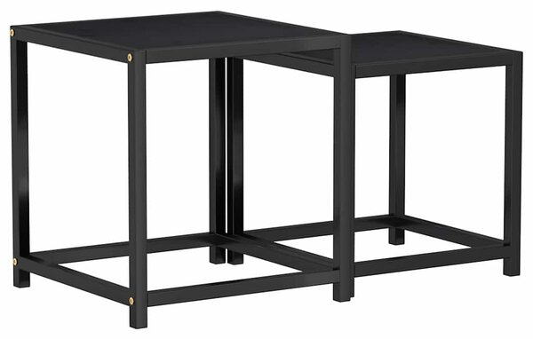 Čajové stolky 2 ks MDF černé 331658