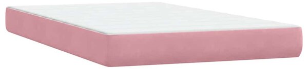 Box spring postel s matrací růžová 120x220 cm samet 3316544