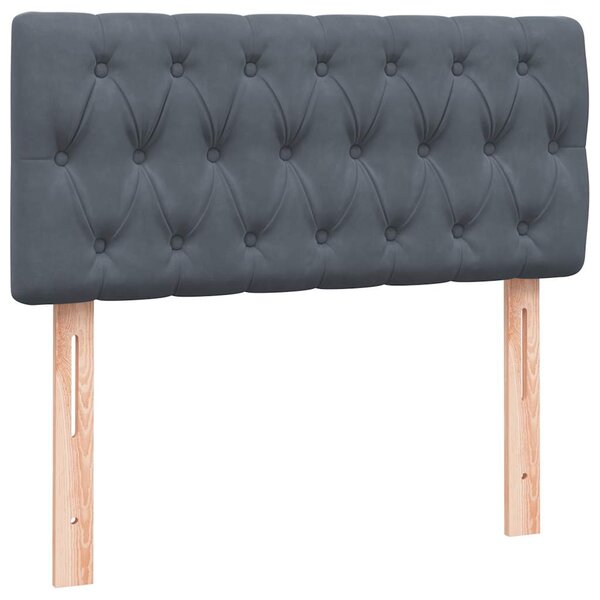 Box spring postel s matrací tmavě šedá 80x220 cm samet 3318388