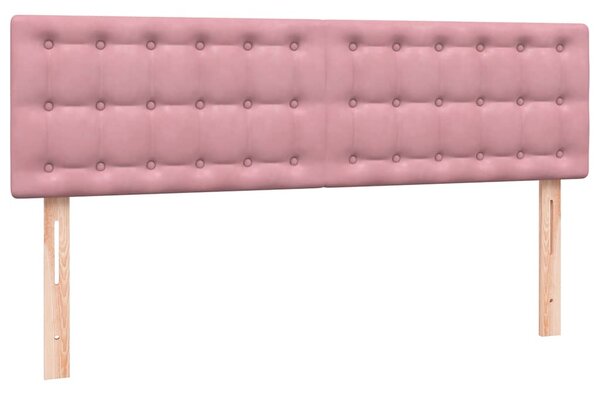 Box spring postel s matrací růžová 160x210 cm samet 3316604