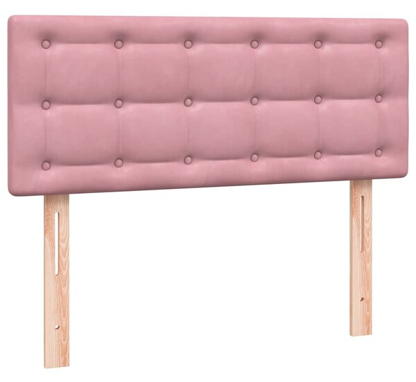Box spring postel s matrací růžová 120x220 cm samet 3316640