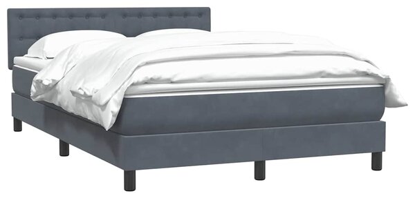 Box spring postel s matrací tmavě šedá 160x210 cm samet 3316600