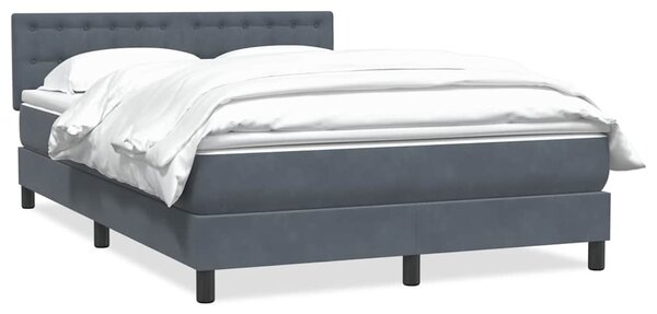 Box spring postel s matrací tmavě šedá 160x210 cm samet 3316600