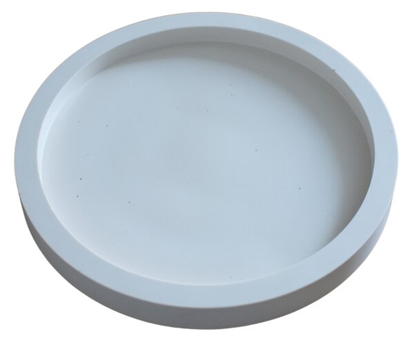 VOJA HOME Kulatý tác NORELL | ručně vyráběný designový tác 24,5 cm | bílý