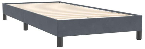 Box spring postel s matrací tmavě šedá 80x220 cm samet 3316618