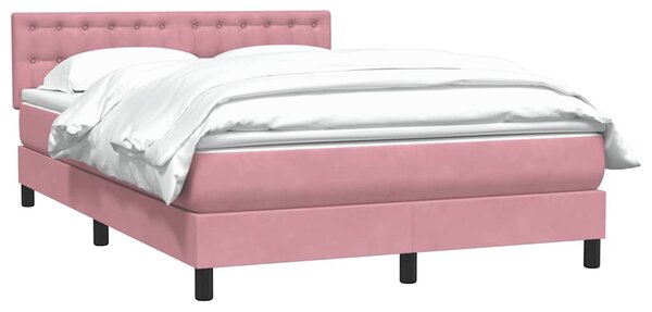 Box spring postel s matrací růžová 160x210 cm samet 3316604