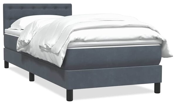 Box spring postel s matrací tmavě šedá 80x220 cm samet 3316618