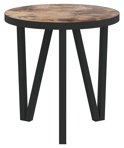 Čajový stolek černožlutý Ø 35 cm MDF 331665