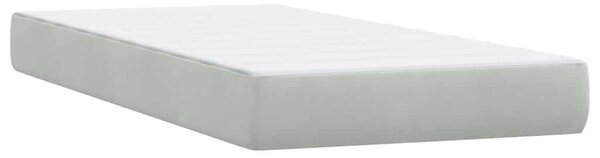 Box spring postel s matrací a LED Světle šedá 90x220 cm Samet 3317007