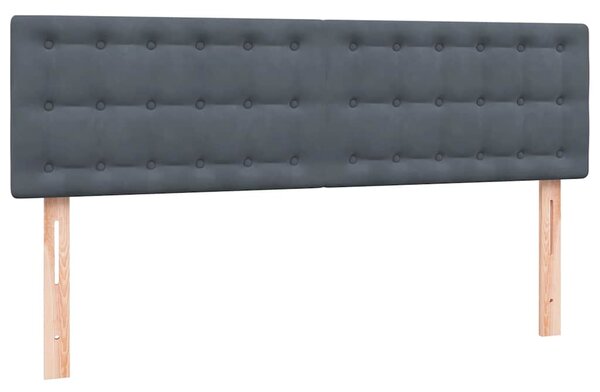 Box spring postel s matrací tmavě šedá 160x210 cm samet 3316600