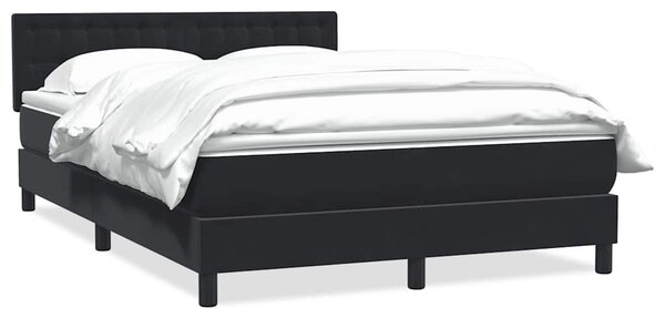 Box spring postel s matrací černá 160x210 cm samet 3316601