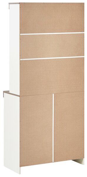 Skleněná vitrína KALBARRI 80 cm Hnědá/Bílá
