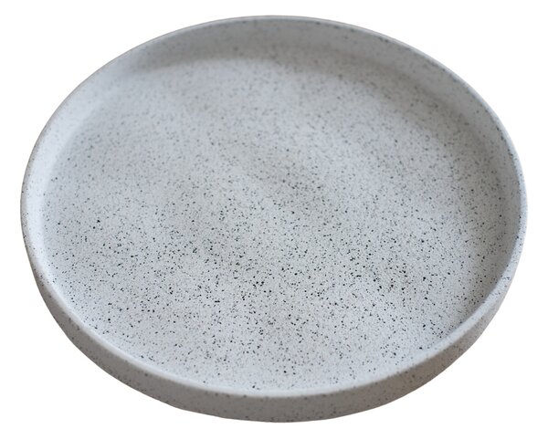 VOJA HOME Kulatý tác Aurell s jemně zvýšeným okrajem průměr 25cm (užší okraj) Barva: Stříbrošedá žula
