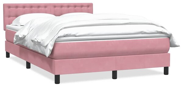 Box spring postel s matrací růžová 160x210 cm samet 3316604