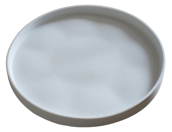 VOJA HOME Kulatý tác Aurell s jemně zvýšeným okrajem průměr 25cm (užší okraj) Barva: Stříbrošedá žula