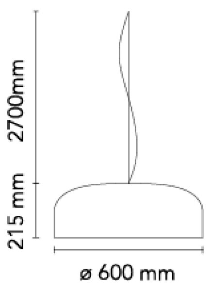 Flos Smithfield E27 závěsné svítidlo Šedá