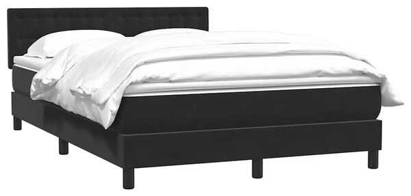 Box spring postel s matrací černá 160x210 cm samet 3316601