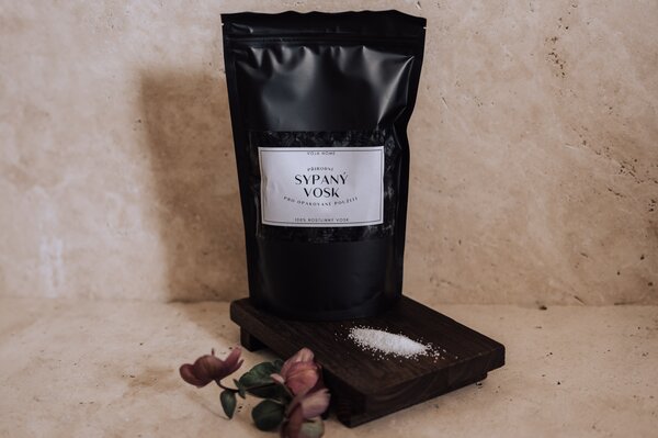 Sypaná svíčka, 100% přírodní vosk, barva bílá, 450g, 20 knotů, doba hoření 100 hodin