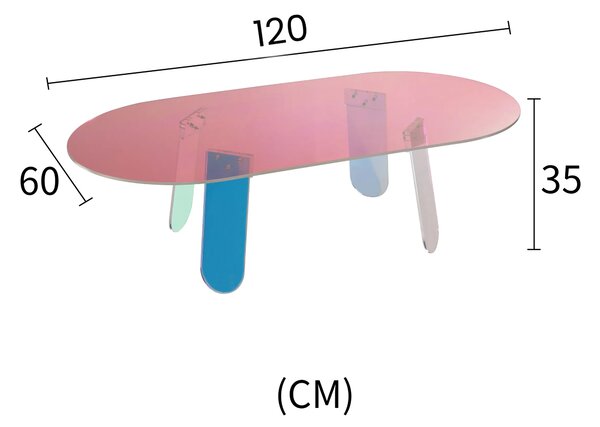 LivinHill Konferenční stolek Modig 120 cm vícebarevný