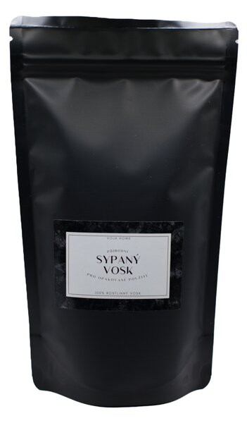 Sypaná svíčka, 100% přírodní vosk, barva bílá, 200g, 10 knotů (50 h)