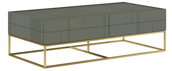 LivinHill Konferenční stolek Rose Hill 119 cm zelený/zlatý