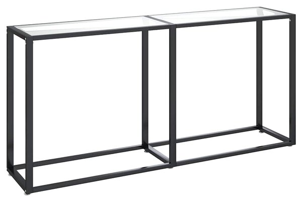 Konzolový stolek průhledný 160 x 35 x 75,5 cm tvrzené sklo 331678