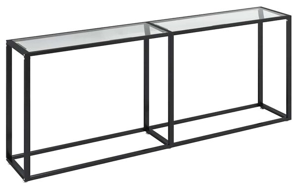 Konzolový stolek průhledný 200 x 35 x 75,5 cm tvrzené sklo 331686