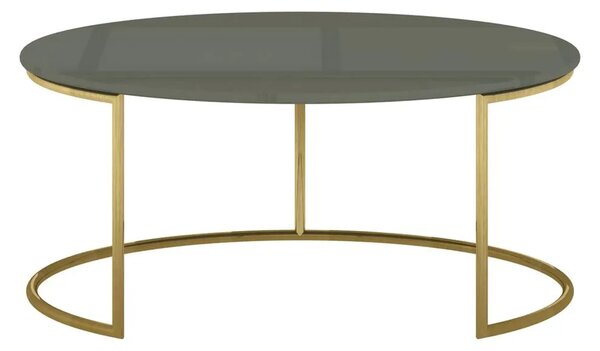 LivinHill Konferenční stolek Rose Hill 80 cm zelený/zlatý