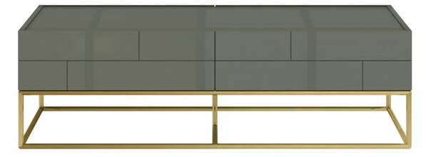 LivinHill Konferenční stolek Rose Hill 119 cm zelený/zlatý