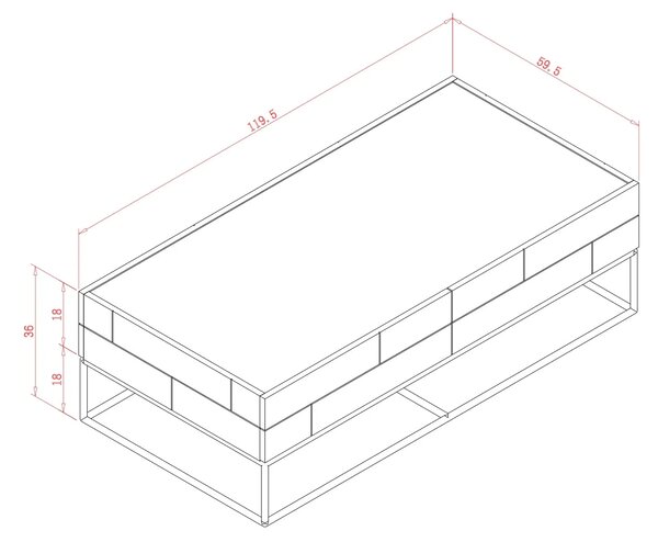 LivinHill Konferenční stolek Rose Hill 119 cm zelený/zlatý